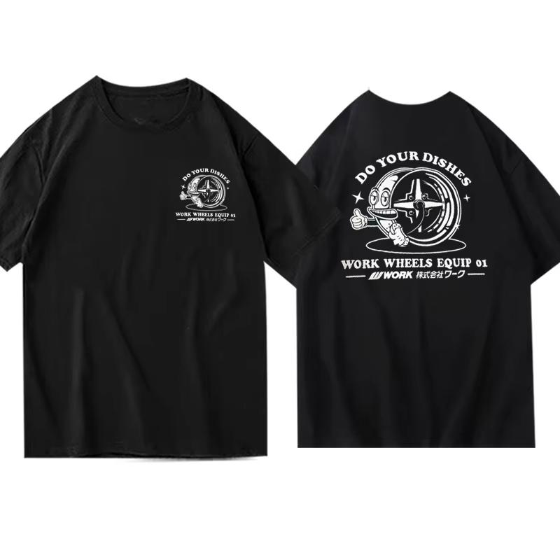 New Snail Wheel Hub Work Forged Keeping Wheels Printed Graphic T-shirt Men's Short Sleeve T-shirt High Quality Women's Clothing