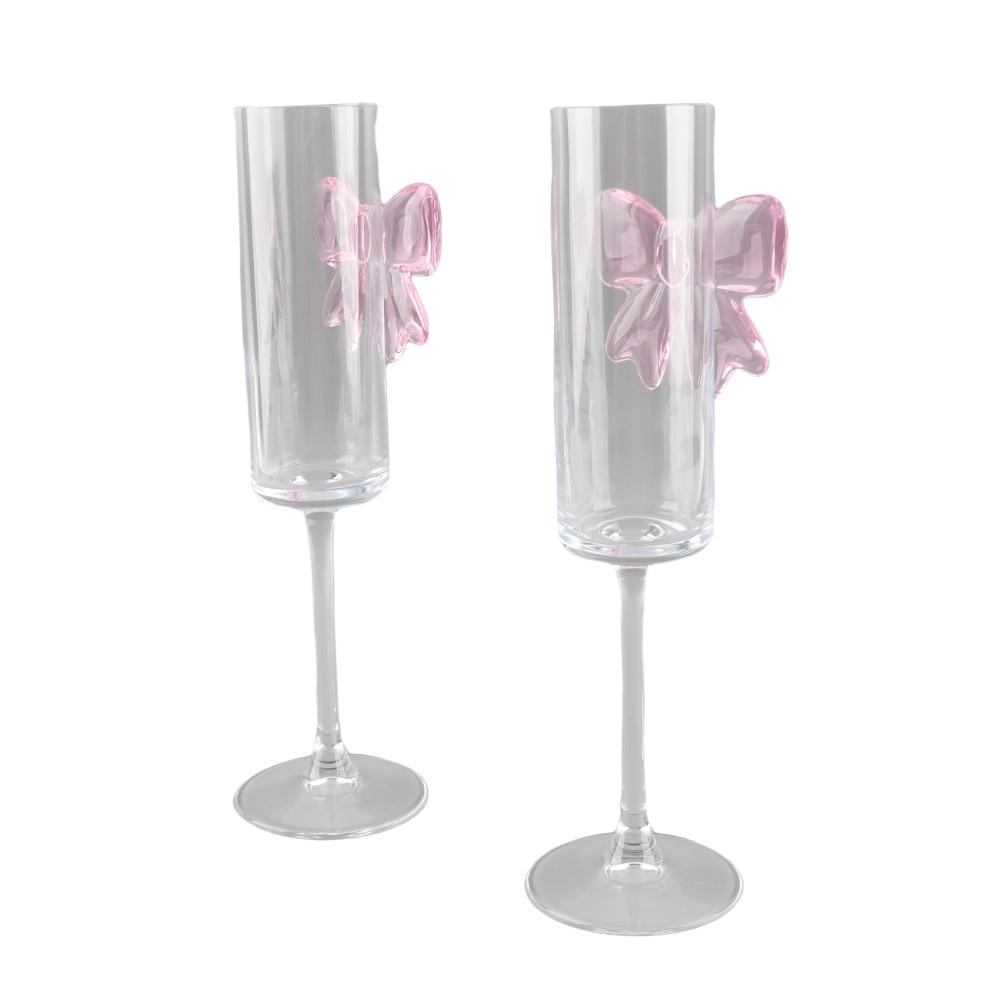 Champagne Glass Cocktails Glassware with Reinforced Stems for Weddings Engagements Bridal Shower Party
