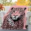 1pc Leopard Print Outdoor Flannel Blanket Soft Warm All-Season Throw for Sofa Bed Car Camping Office, Cozy Gift Idea1174S
