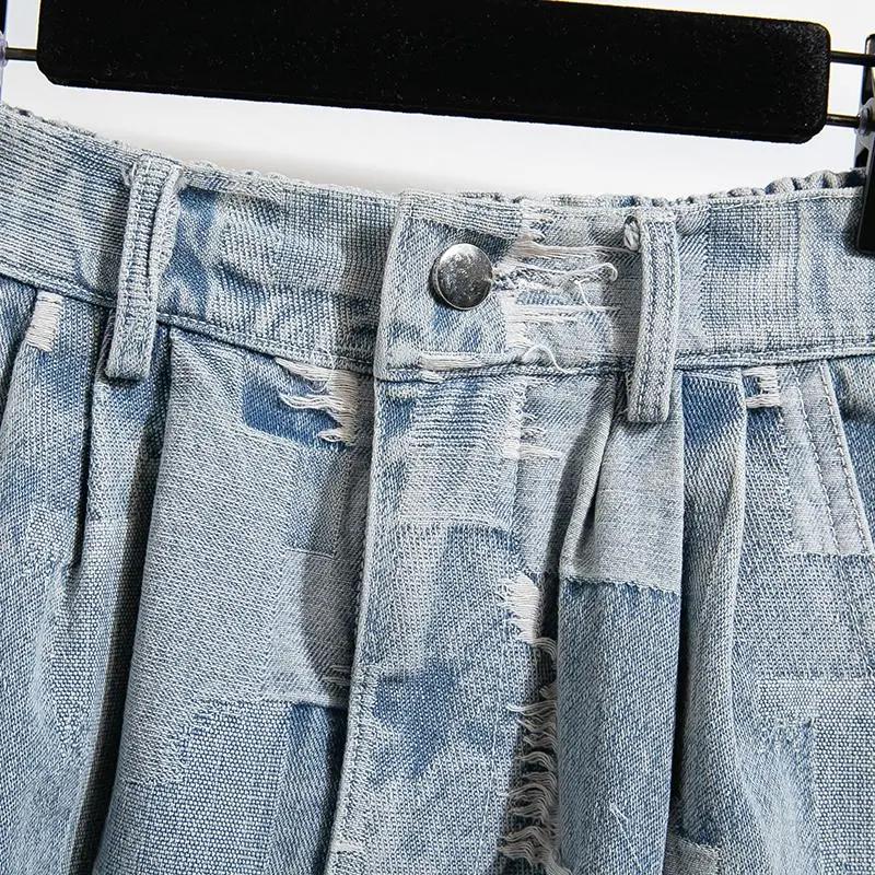 Jeansrock Herbst Lässig Allround-Design Sinn für Details Schlitz Übergröße Midirock