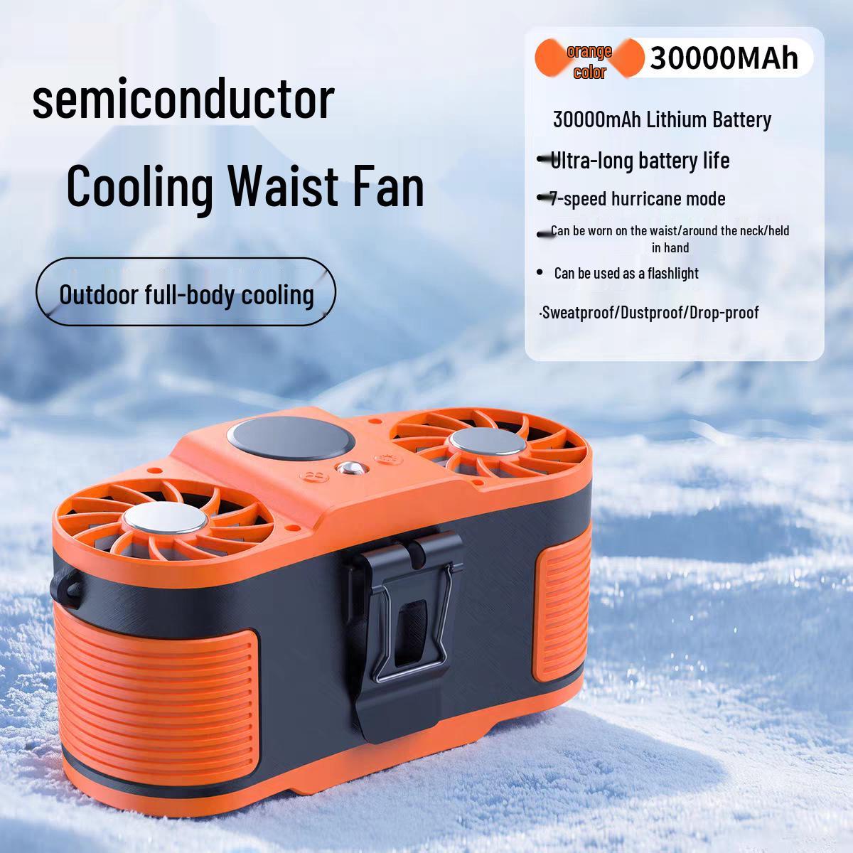 

Waist-Hanging High-Speed Semiconductor Cooling Fan for Outdoors and Camping 187*82*92mm