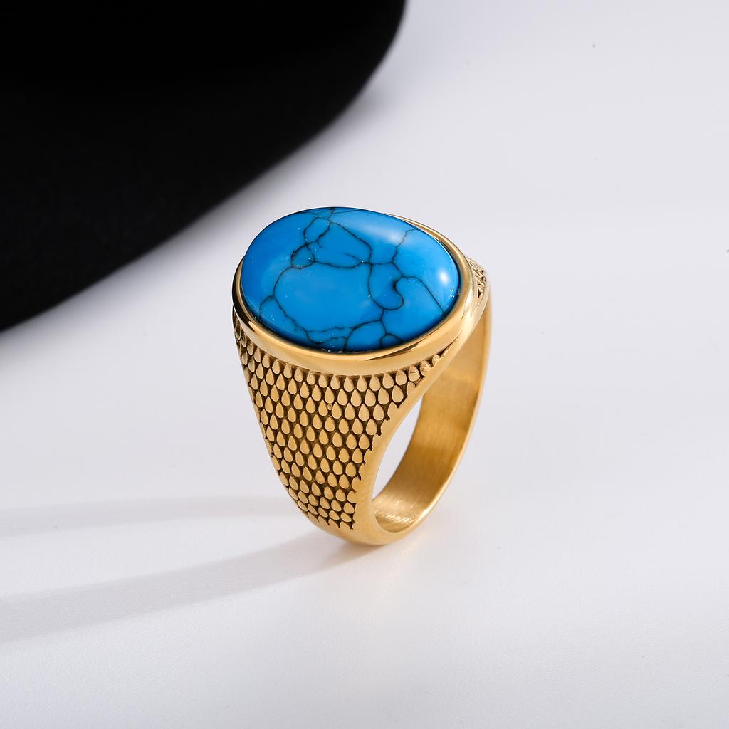 Klassische Herrenringe aus hochwertigem 316L-Edelstahl mit Onyx Trendschmuck