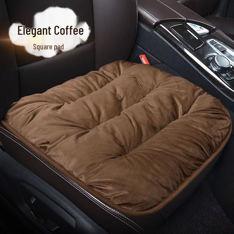Velvet Car Lumbar Support Cushion Set: Thickened, Warm & Comfortable for Autumn/Winter