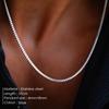Stainless Steel Box Chain Necklace: Trendy Clavicle Jewelry with Luxurious Style and Versatile Appeal