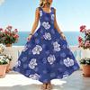 A-Line Floral Sleeveless Maxi Dress Summer Casual,Comfortable Fabric,Flowy Design,Elegant Fashion for Vacation,Daily Wear,Spring & Autumn Layering.