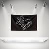 L-Lord of the lost Flag Rock Music Band Banner with Grommet HD Printing Tapestry Exhibition, Music Band Fans, Garage Decor