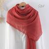 Sciarpa da donna in cotone lino seta - Per tutte le stagioni, colore unito, versatile foulard per testa e parasole