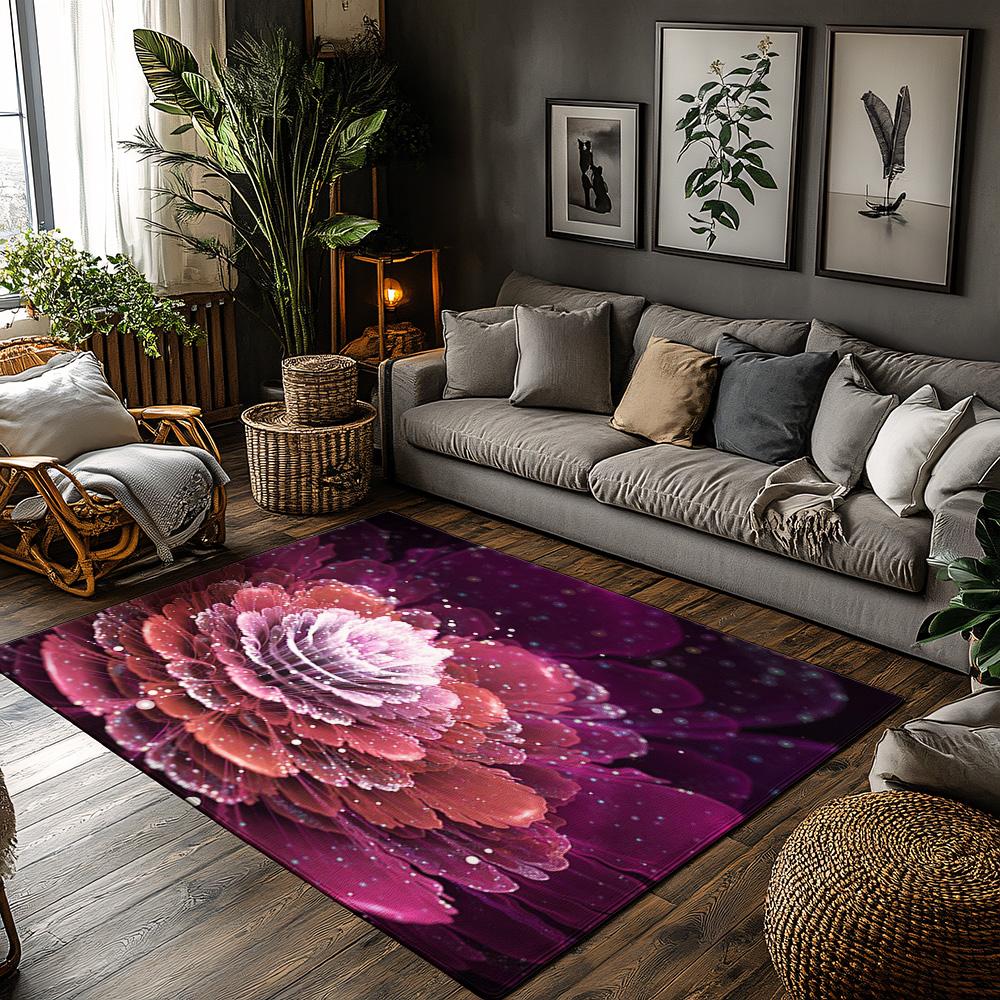 

Tuniu Яркий Цветочный Красно-Розовый Ковер Ковер Коврик для Пола Домашний Декор Ковер для Гостиной 50x80cm20x31in