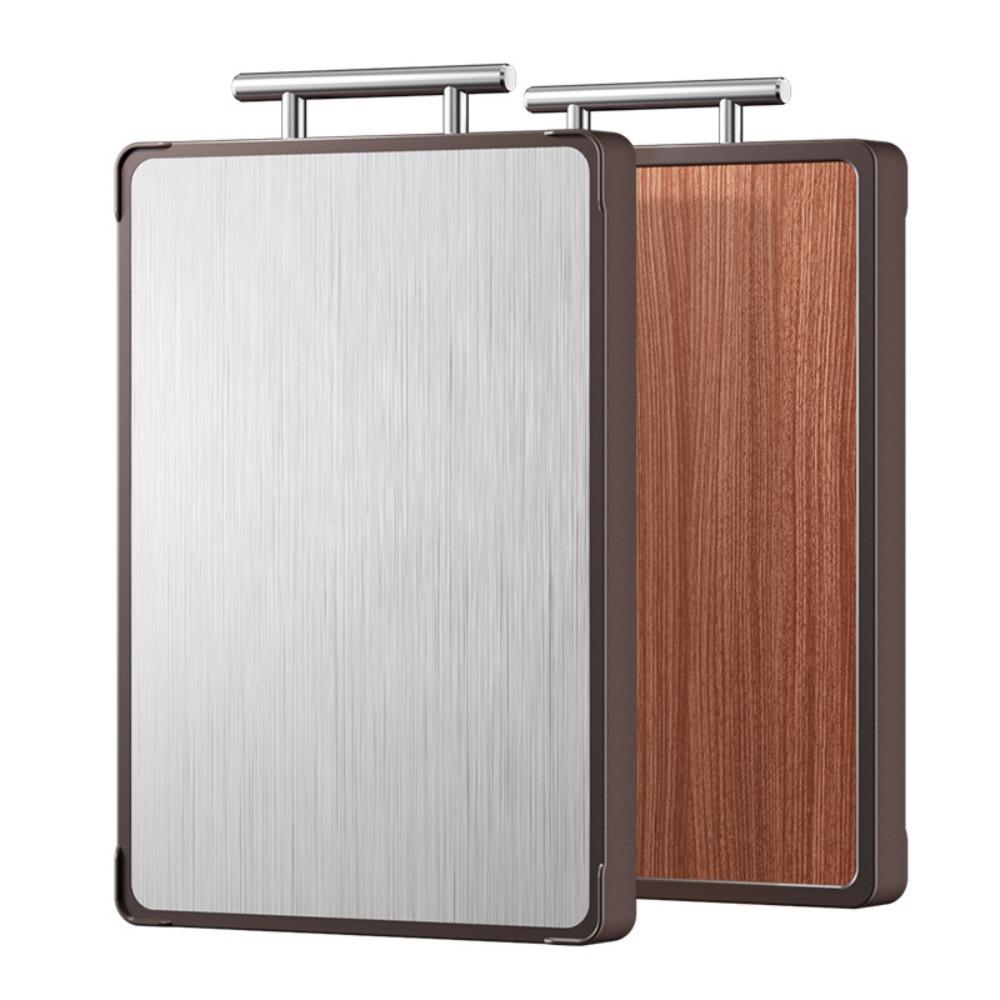 

Double-sided Chopping Board Ebony Stainless Steel Vegetable Cutting Board Kitchen 36*27*2cm