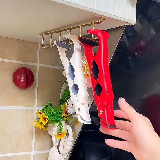 Anti-Scald Dish Clip 3-in-1 Multi-Functional Hot Plate Gripper Bowl Plate Clamp Bottle Opener Heat Resistant Silicone Kitchen Tool with Non-Slip Grip