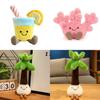 Coconut Tree Juice Coral Shaped Plush Toy Soft Material Romantic Gift Decoration
