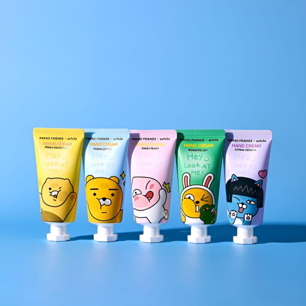 Kakao Friends X ESFOLIO Look At Me Hand Cream 5 Types Gift Set Moisturizing Hand Care Set