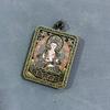 Men and Women Lucky Talisman Decorative Pendant Alloy Material Buddhist Figure Painting Thangka Wealth Luck Feng Shui Decor