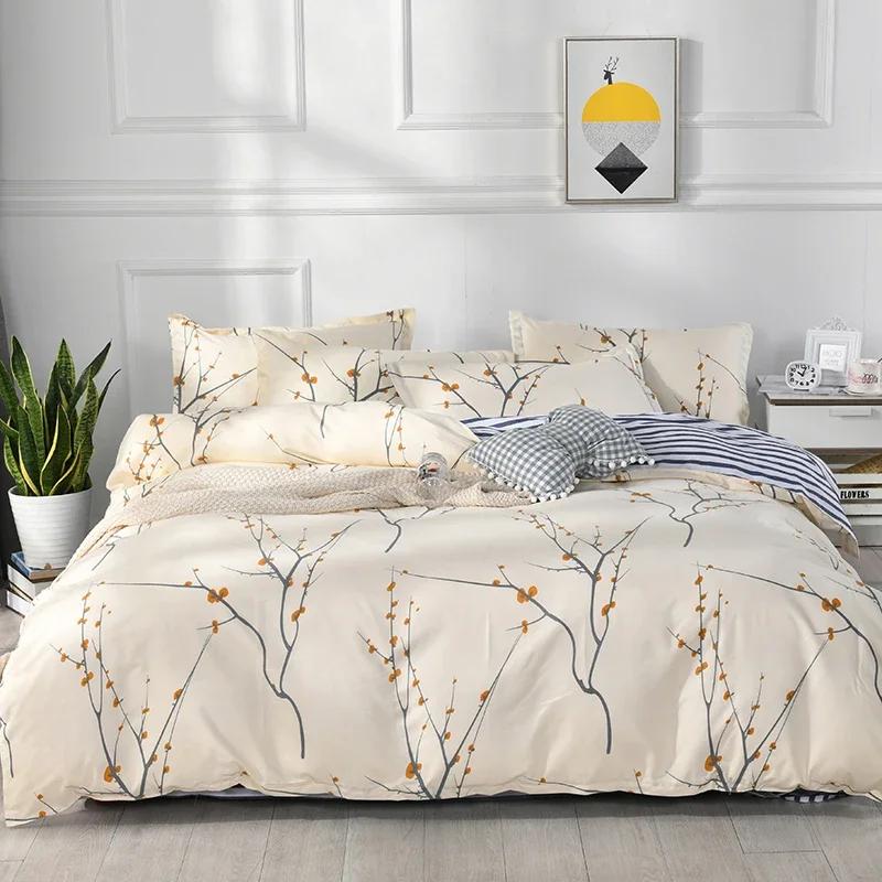 

Набор постельного белья из 2/3 предметов с мультяшным животным и принтом звездного неба, пододеяльник и пара наволочек (нет заполнения), Подходит для спальни Single 135x200cm 2pc