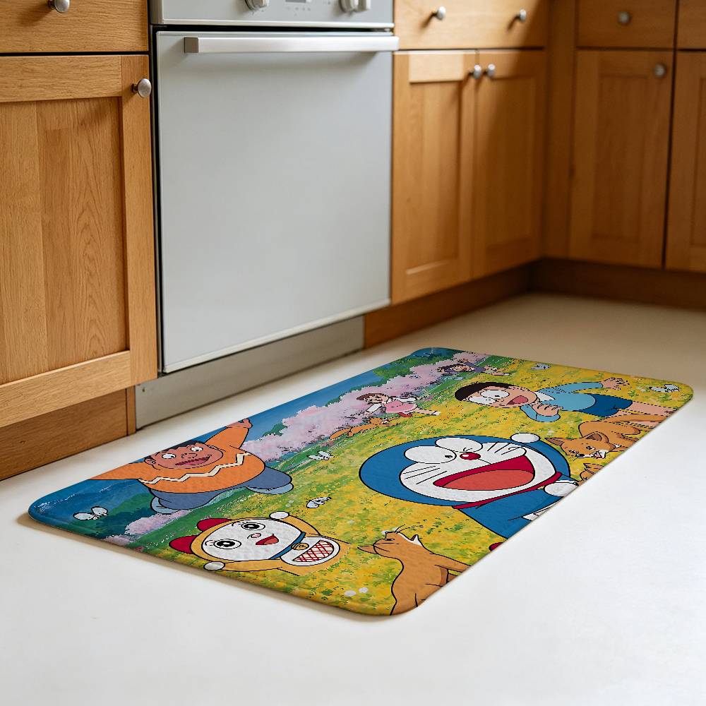 Cartoon D-Doraemons Kitchen Floor Mat Footpad Mats Style Soft Bedroom Floor House Laundry Room Mat Anti-skid Household Carpets