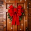 Christmas Bows Large Red with Glitter Gold Edge Christmas Decorations Tree Topper Bows for Indoor Outdoor Wall Front Door