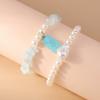 2pcs Cute Gummy Bear Bracelet for Women Handmade Stone Pearl Beaded Bracelets Girls Party Jewelry Gift