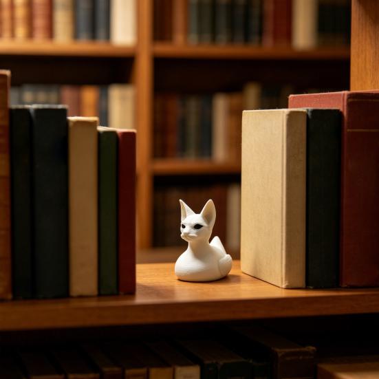 Yousheng 3D Printed Sphinx Cat Duck Figurine, Cute Matte White Desk Decor, Funny Animal Shelf Ornament, Unique Gift for