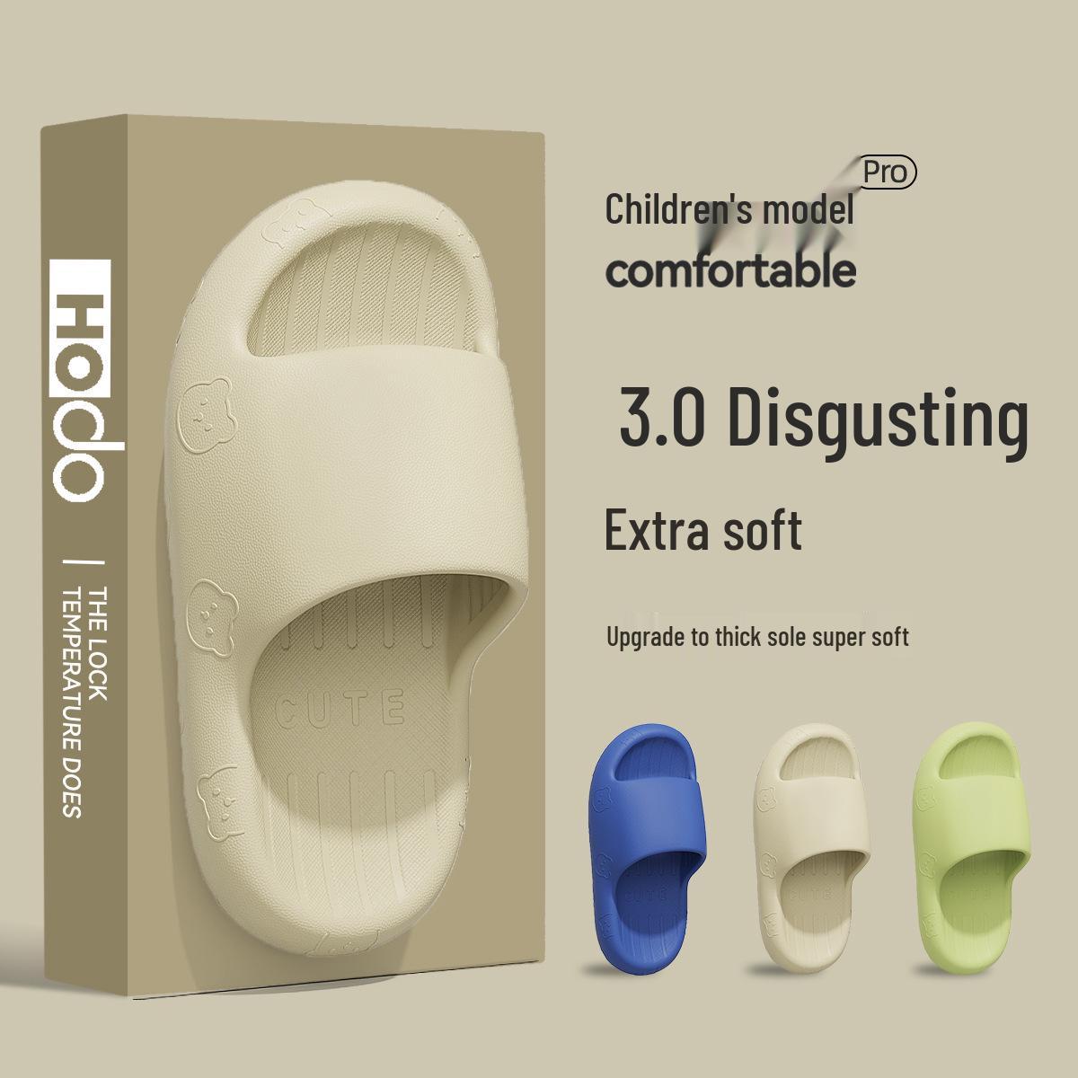 

Red Bean Kids Non-Slip EVA Sandals for Boys and Girls - Summer Indoor Bathroom Slippers Length 21cm