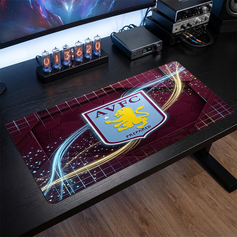 Aston Villa Football Print Large Mouse Pad, Anti-Slip Extended Gaming Desk Mat for Office Home