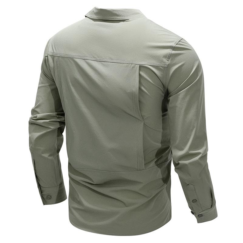 Spring Quick Drying Long Sleeved Shirt, Elastic and Breathable Shirt
