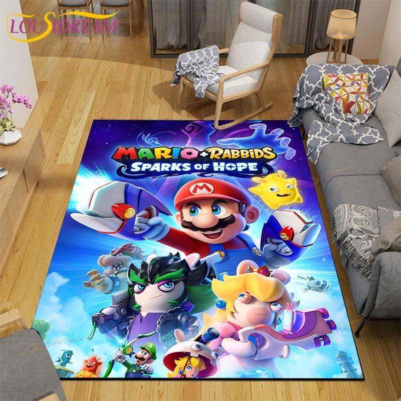 Mario Bros Anime Teppich Wohnzimmer Schlafzimmer Nachttisch Matte Japanisches Arbeitszimmer Computer Stuhl Home Fashion Bodenmatte Bereich Teppich