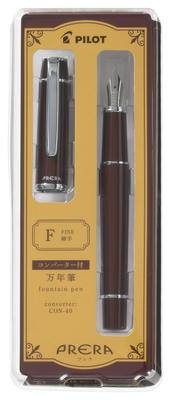 Penna stilografica PILOT Prera ​​F Fine Red PFPR1RBNF, pennino marrone,