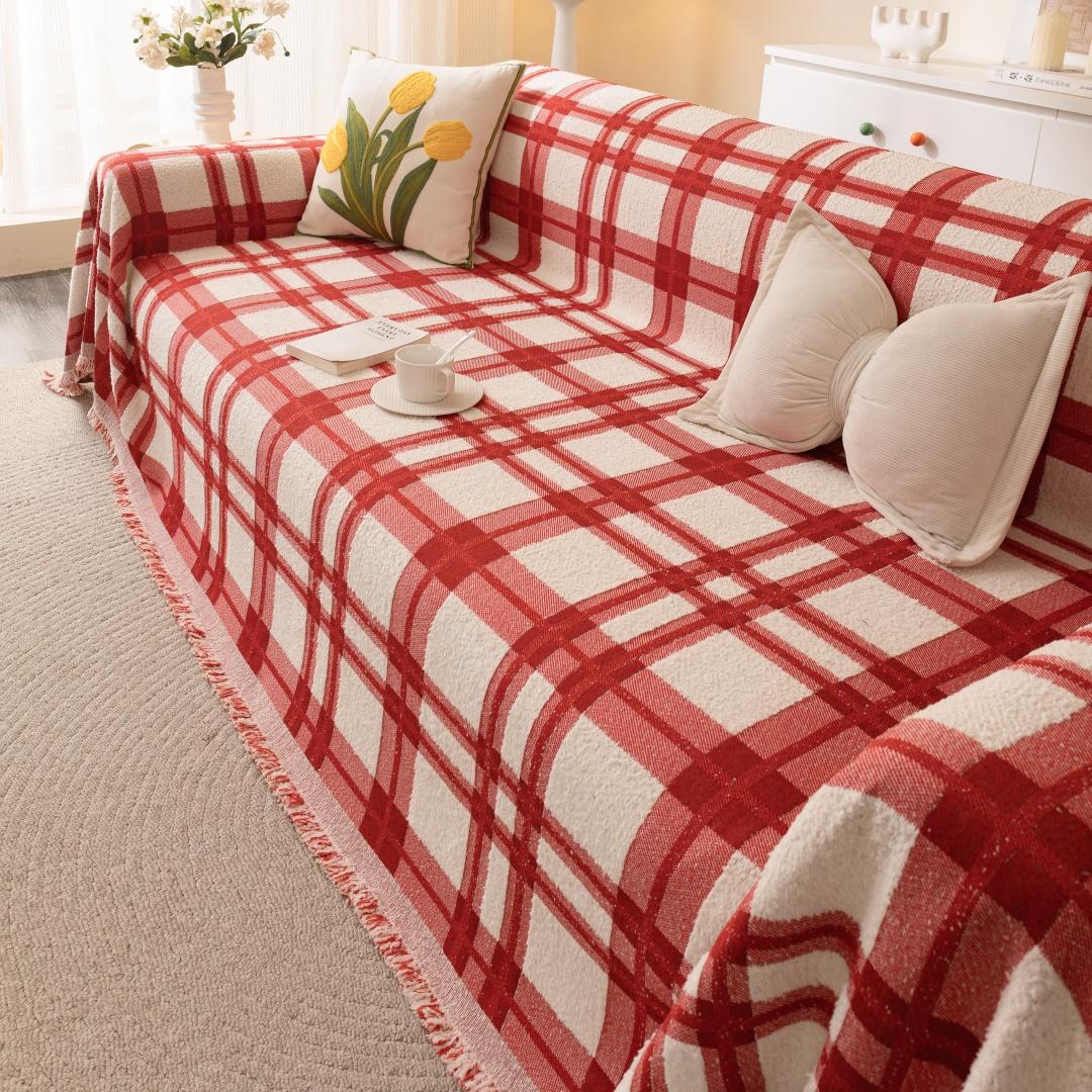 Verdicktes weiches Sofahandtuch mit Quasten, Moderne Wohnzimmerdekoration, Sofaschutz, Tierfreundlich, Für alle Jahreszeiten, Vielseitige Deckenauflage 180x90cm