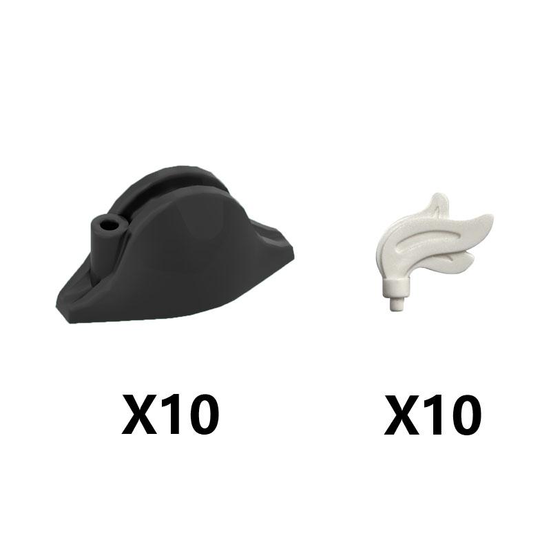 MOC Armes Médiévales Accessoire Briques Soldat Figurine Chapeau de Cow-boy Fusil de Chasse Arbalète Lance Armure Casque Masque Brique Jouet