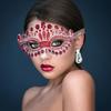 Rhinestones Masquerade Mask Eye Mask with Rhinestones Decoration For Women Halloween Costume Accessory