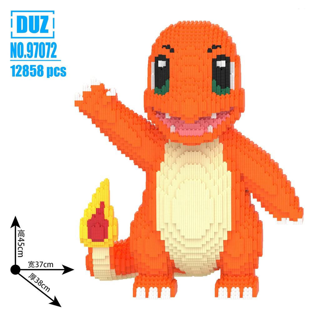 Pokemon Pikachu Building Block Bulbasaur Charmander 3D Model Assembly Connection Mini Brick Figure Toys for Home Decora