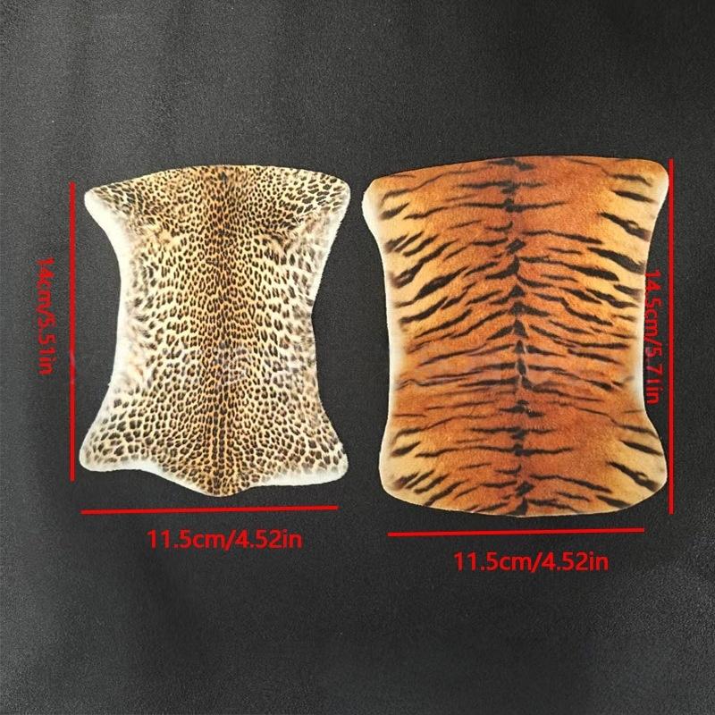 1 stk 1:12 Dukkehus Miniatur Tigermønster Leopardmønster Plys Tæppe Model Soveværelse Stue Dekoration Dukkehus Tilbehør