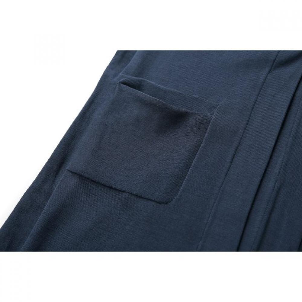 FURINA Silk Cotton Collar Pocket Cardigan Coat
