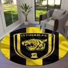 Al-Ittihad FC Round Area Rug,Carpet Rug for Living Room Bedroom Sofa Playroom Decor,Non-slip Floor Mat