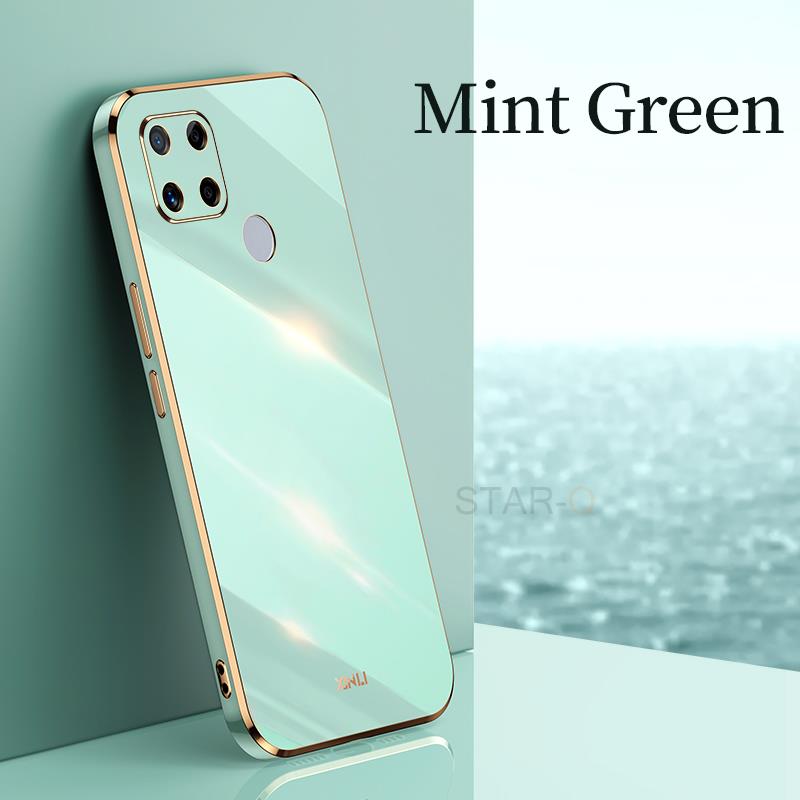 Plating Square Finger Ring Holder Phone Case On For Xiaomi Redmi 10c 9c Nfc Redmi9c Luxury Bumper Silicone Back Covers Xiomi