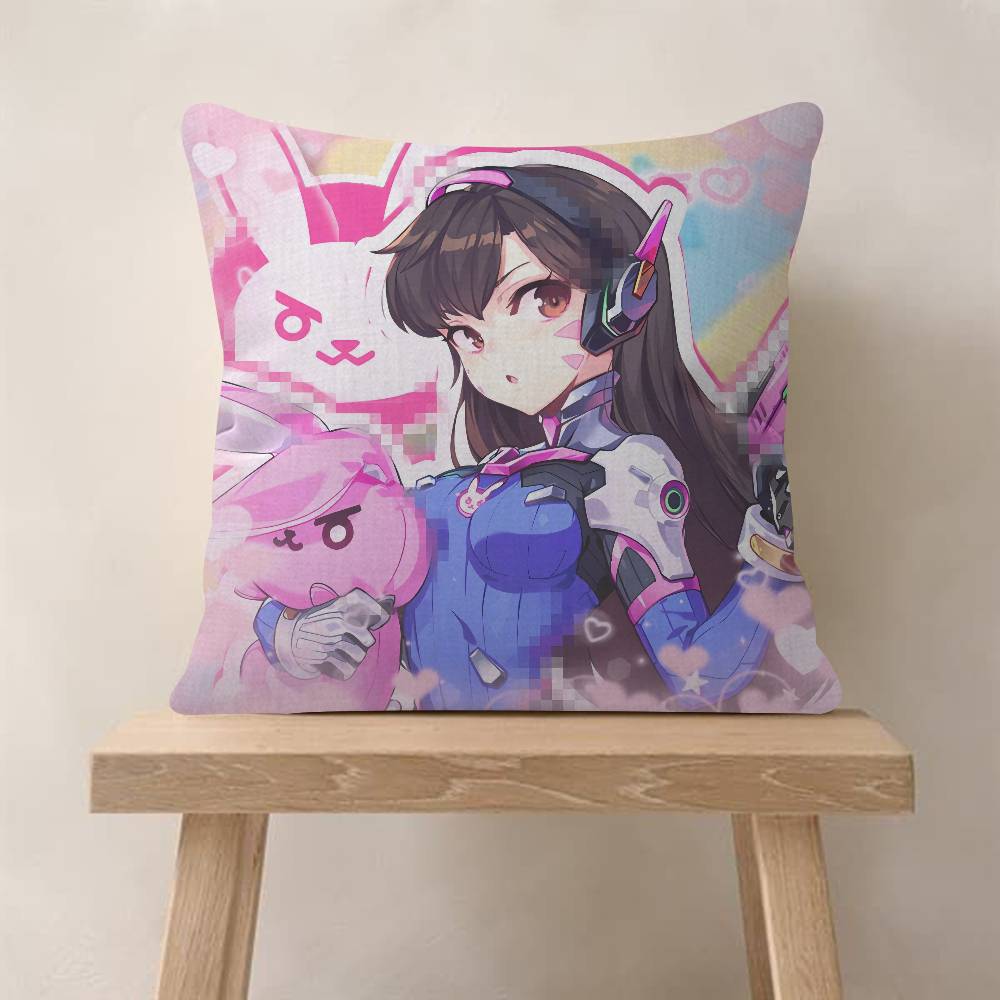 Pop Game O-Overwatch Cushion Cover Pillowcase Upholstery Sofa Throw Pillow Home Decor Pillowcas