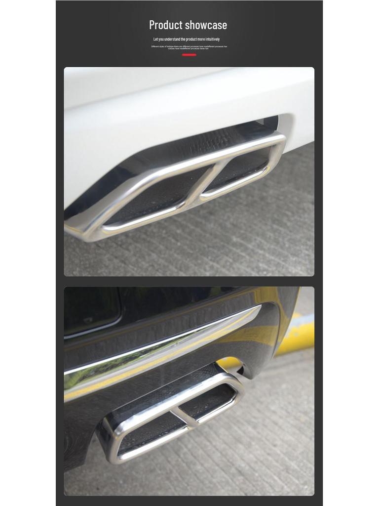 Stainless Steel Black Exhaust Pipe Cover for 2018-2021 BMW 5 Series