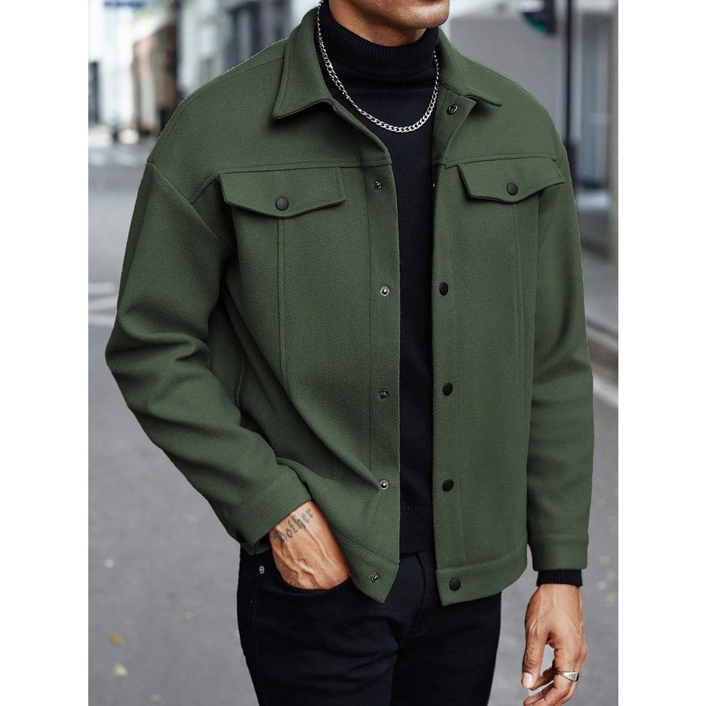 Autumn and Winter, Collar, Woolen Jacket, New Style, Men's Jacket, Casual, Sports, Business Jacket, Men's