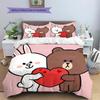 Brown & Cony Love Bedding Set Duvet Cover Pillowcase No Filler, Soft Home Bedroom Decor, Perfect Gift for Fans.chl