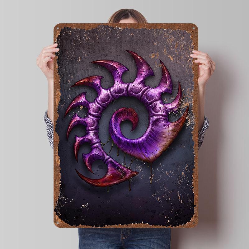 SStarCraft Tinplate Posters Customizable Wall Art Retro Vintage Metal Tin Signs for Decoration Home Decor Items House Interior