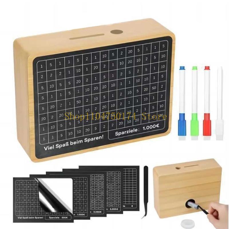 

Decorative Money Storage Box with Saving Targets Number for Home and Office top sale золотий