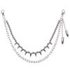 European & American Fashion Double-Layer Pant Chain with Rivets, Beads, and Bullet Pendant
