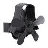 Magnetischer Wandkaminventilator Leise 5-Blatt Wärmegetriebener Holzofenventilator Scheitholz