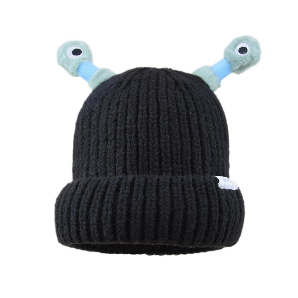 Winter Light-up Antenna Baby Knitted Hat, Cute Cartoon Knitted Cap, Windproof Baby Hat For Children And Infants