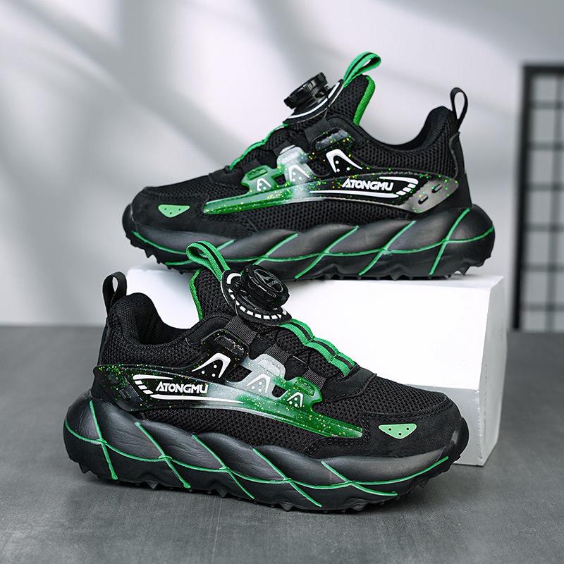 Running shoes light girls' and children's sports shoes button new breathable children's shoes boys' and boys' toilet shoes spring and autumn 2025