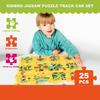 25PCS Puzzle Racer Kids Car Track Play Toy Set, Set with Vehicles, Railcar Track for Boys&girls, Preschool Christmas Games Gift