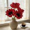 11.8" Artificial Flower Long Stem Realistic Faux Silk Ranunculus Bouquet for Home Kitchen Wedding Decoration Floral Arrangement Spring Table