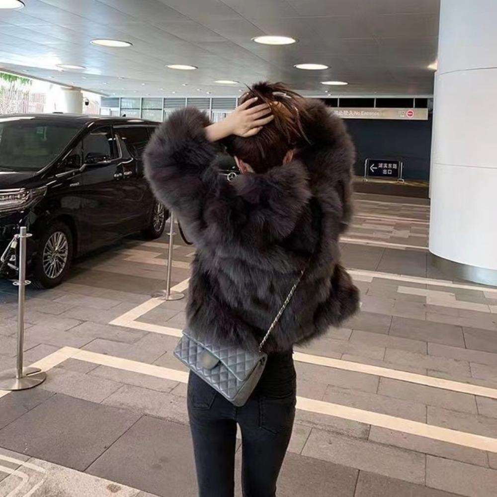 Autumn and Winter New Imitation Fox Fur Coat Temperament High-end Celebrity Warm Coat