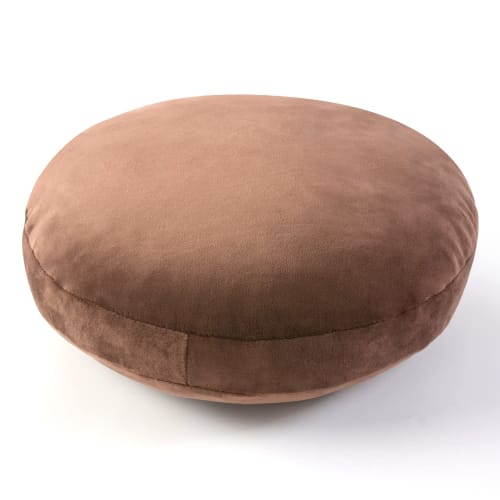 JEMA Gemma Body Pillow, Marshmallow Round Cushion, Soft and Smooth, Round Shape, 40cm Diameter, Brown