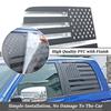 US Flag Rear Window Side Trim Stickers Decal for Dodge Ram 1500 2010-2017 Carbon